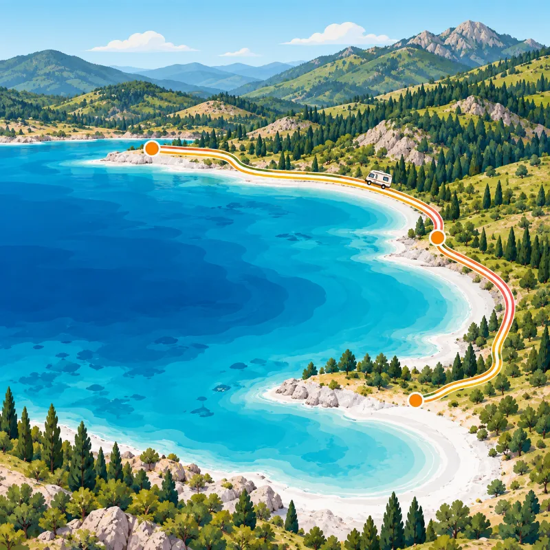 Salda Gölü Karavan Rotası